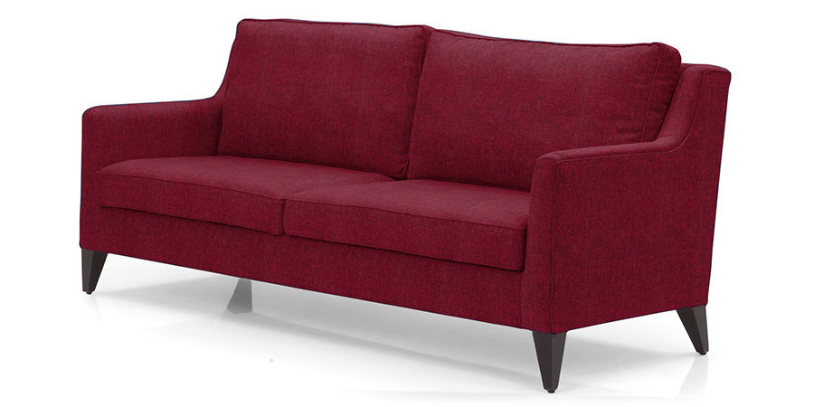 Fleming Fabric Sofa 3Seater (Maroon)